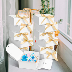 12Pack Small Gift Boxes with Lids for Presents, 4.5»X4.5»X2» White Gift Bo…