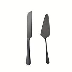 Golden Cake Cutting Set, Knife & Server, Thickened Steel, Gift for Wedding