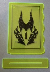 Maleficent Table Numbers with Stands 1-13, 5×7 Acrylic Pink & Yellow Event Decor