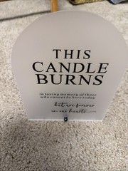 This Candle Burns in Loving Memory Acrylic Wedding Signs, 6X8″
