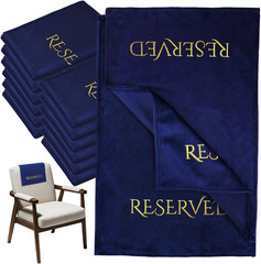 12 Pieces Velvet Reserved Chair Signs for Weddings – Gold Foil Church Pew