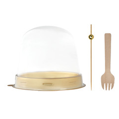 Charcuterie Dome Containers Cups with Mini Wooden Forks for Food Favor Dessert