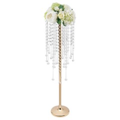 10pcs Crystal Table Centerpieces Gold Flower Stand Wedding Party Rack Decor