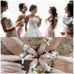 Rose Bridesmaid Wrist Flower Corsage Artificial Bride Wrist Corsage Light Purple