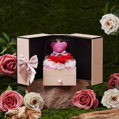 Preserved Eternal Rose With «I Love You» in 100 Languages Necklace