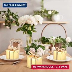 Glenmal 200 Pcs Small Gift Boxes 3 x 3 x 3 Inches Bulk Wedding Favor Candy Boxes