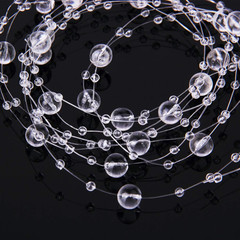 200 Feet Roll Clear Crystal Acrylic Party Garland Centerpiece Bridal Bouquet Dec