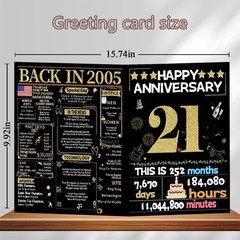 Joycard 21st Anniversary Card for Women Men, Wedding Card for Wife Husband, S…