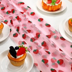 Windkream 8 Pcs 29 X70 Inch Strawberry Shiny Glitter 29 x 70 inches, Pink