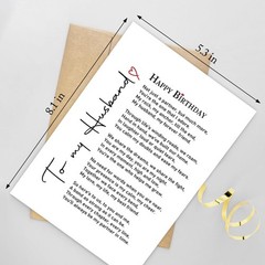 Romantic Husband Birthday Card from Wife, Funny Birthday Card for Husband, Po…