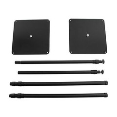 New Photo Backdrop Black Heavy Duty Stand Kit With Weighted Steel Base 8 X 10ft