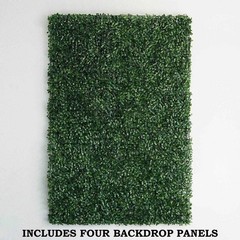 Artificial Faux Foliage Large Green Leaves 11 sq ft UV Protected Wall Mat Hedge
