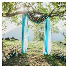 Sheer Tulle Draping Curtain 18FT Backdrop For Arch Party Wedding Ceremony Decor