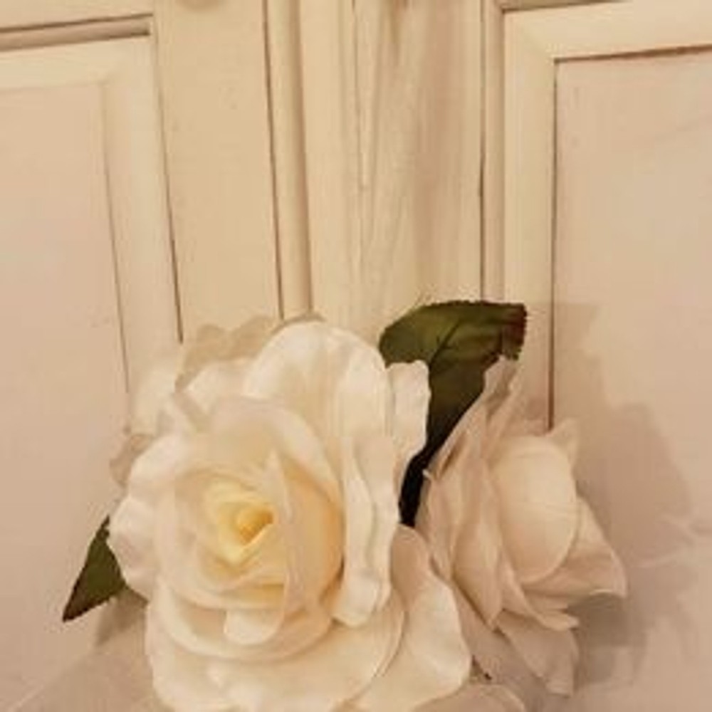 Cream Rose Kissing Pomander Ball
