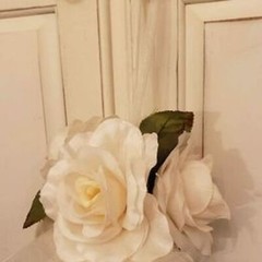 Cream Rose Kissing Pomander Ball