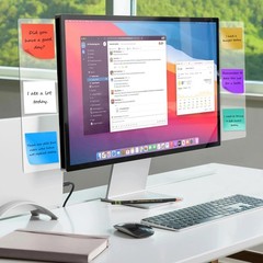 FaitAtten 2-Pack Frameless Monitor Sticky Note 2Pcs 11.8» Clear, Clear