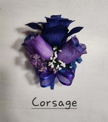 Light Purple Royal Blue Rose Calla Lily Bridal Wedding Bouquet Accessories
