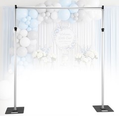 10x10ft Adjustable Wedding Backdrop Stand Background Curtain Pipe Stage Stand US