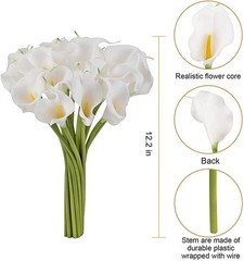 Real Touch Calla Lily Artificial Flowers Bridal Wedding Bouquet Home Decoration