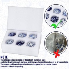 6 Pcs Blue and White Porcelain Balls Chinoiserie Decor Decorative Pattern 2