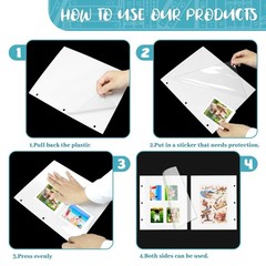 VOKOY 60 Sheets/120 Pages Photo Album Pages for 3 Ring Binder, Self Adhesive …