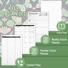 Academic Planner 2026, Daily Weekly and Monthly Planner, Jan. 2026 – Dec. 202…