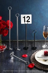 Ring Clip Table Number Card Holders W/ Number Cards Numbers 1–24 Set of 24 8