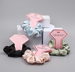 Satin Bridesmaid Scrunchies Bridesmaid Proposal Gifts Set of 8 Light Champagne