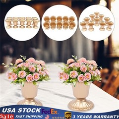 10 Pcs Trumpet Gold Metal Vases Wedding Party Centerpieces Retro Decor Vase