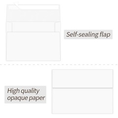 Ouzoustate 100 Pack A2 Envelopes White 4.375×5.75 4.37×5.75 inches, white