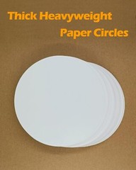 White Cardstock Paper Circles for Kids Arts and Crafts, Thick 6 inches,