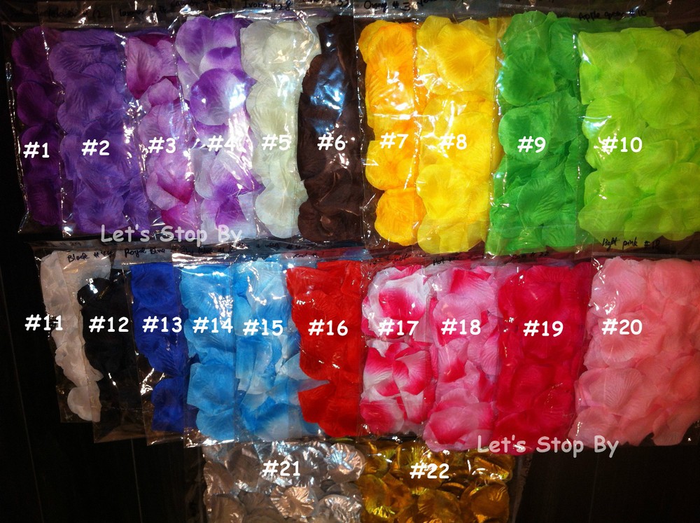 1500 PCS Silk Rose Petals Mutil Color Wedding Party Decor Confetti Flower Floral