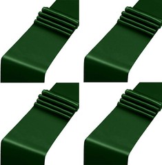 4x Green Satin 12″ x 108’Table Runner Bright Silk Smooth Wedding Banquet Party