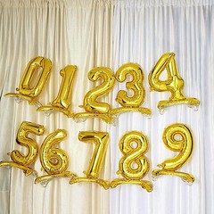 27-Inch Gold NUMBER Mylar Foil Standing Balloons Party Birthday Decorations Sale