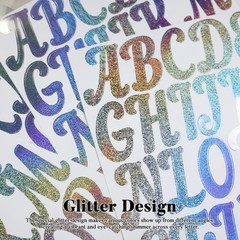 340 Pcs Glitter Letter Symbols Stickers,10 Sheets 2 Inches Self-Adhesive Viny…