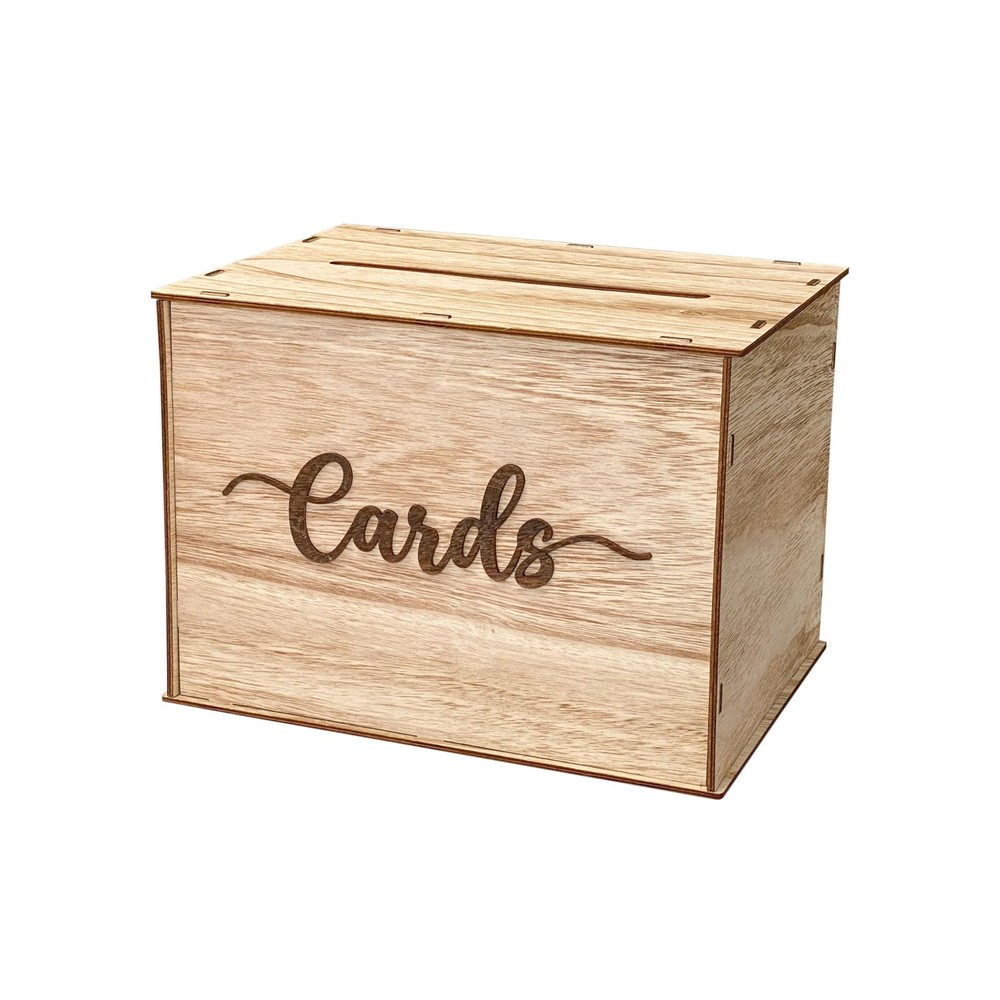 Rustic Wooden Card box 12″x 9″x 9″ Gift Card Box for Wedding Birthday Baby Sh…