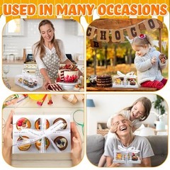 24 Pack Clear Cupcake Boxes 6 Count Plastic Clear Cupcake Containers with