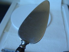 Vtg Cheese Pastry Cake Pie Server Knife Acrylic Sterling Silver Stainless Steel