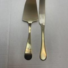 West Elm Gold 13″ Cake Knife and 11 1/4″ Server 2 Pieces