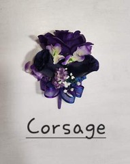 Purple Navy Blue Rose Calla Lily Bridal Wedding Bouquet Accessories