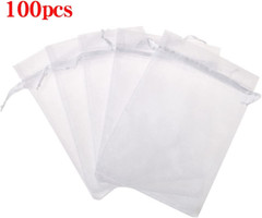 Bolsas De Organza Para Regalos Y Dulces 100Pc Ideal Para Bodas Fiestas Y Navidad