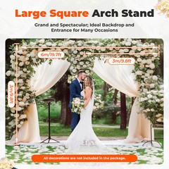 10x20ft Backdrop Stand Pipe Kit Background Support Curtain Stand & Steel Base