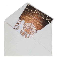 25/50/100Pcs Laser Cut Hollow Castle Angel Wedding Invitations Invit Cards