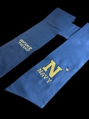 U.S. Naval Academy Cotton Wreath Sash (2 Logos) 31k Stitch
