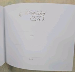CR Gibson Wedding Guest Book Space for 600 Entries Ivory With Bow NEW White