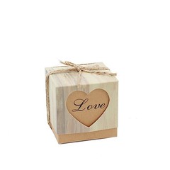 25 NATURAL FAVOR BOXES Rustic Wooden Design Party Gift Holders Wedding Supplies