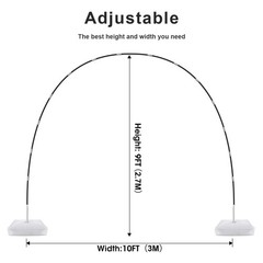 Chamvis Balloon Arch Kit, 9FT Height & 10FT Width 228 inches, Black