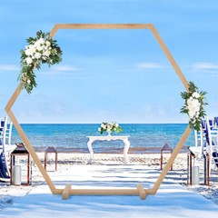 Wooden Wedding Arch 8FT Wedding Ceremony Gorgeous Arbor Backdrop Stand Arch Deco