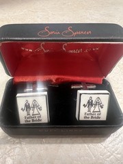 New!! Father Of The Bride Bone China Cufflinks