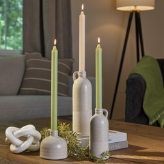 Root Candles 12-Count Unscented Dinner Dripless Beeswax 9-Inch, Ivory